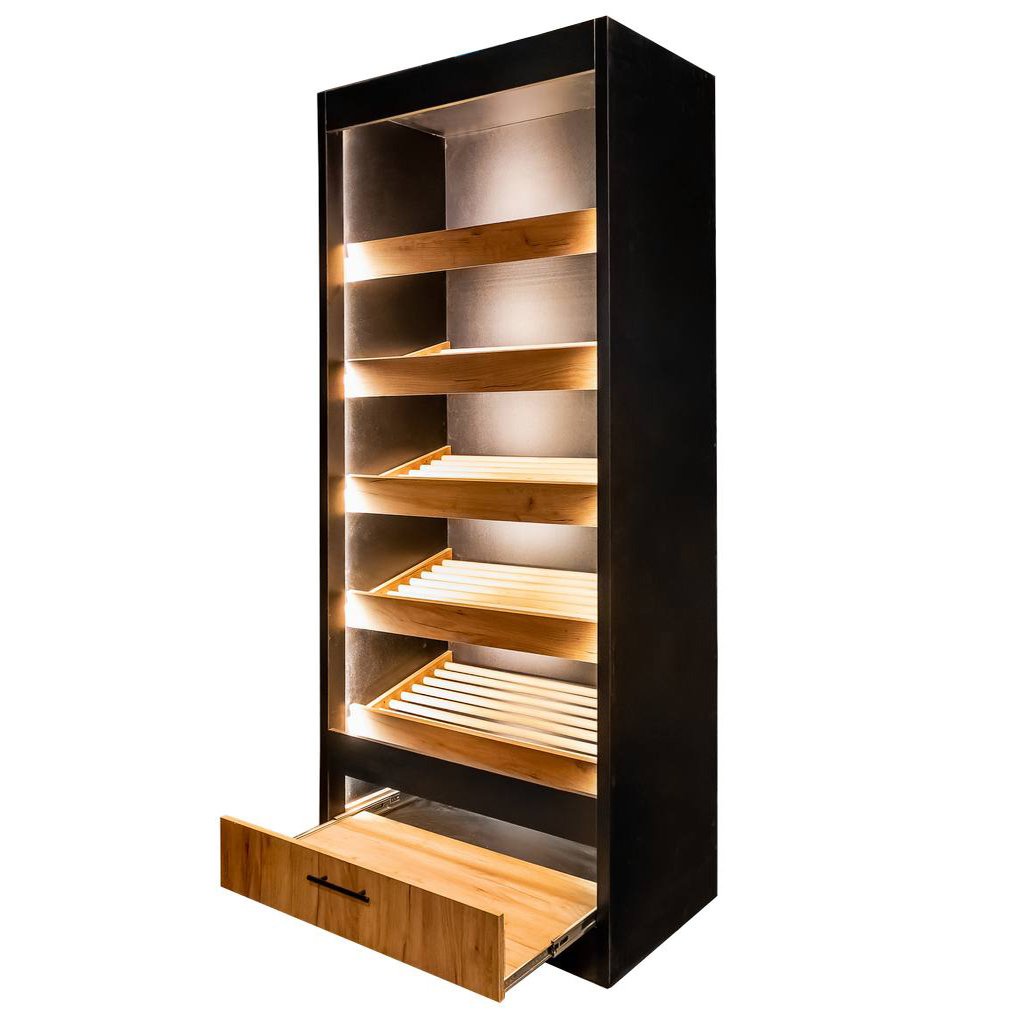 Mega-M scaffale pane aperto 205x100x58 cm rovere kraft LED