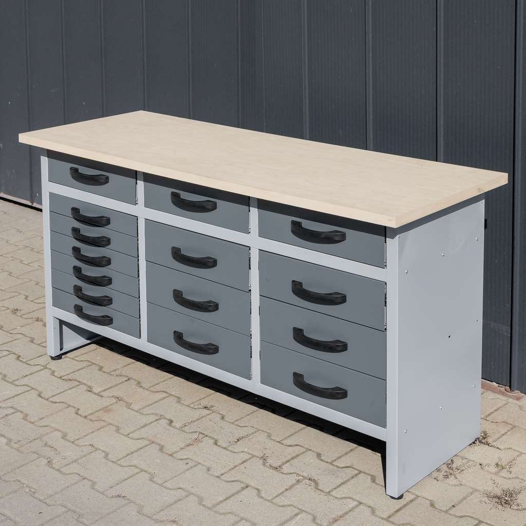 Werkberg Handyman S Banco da lavoro 160 cm 15 cassetti