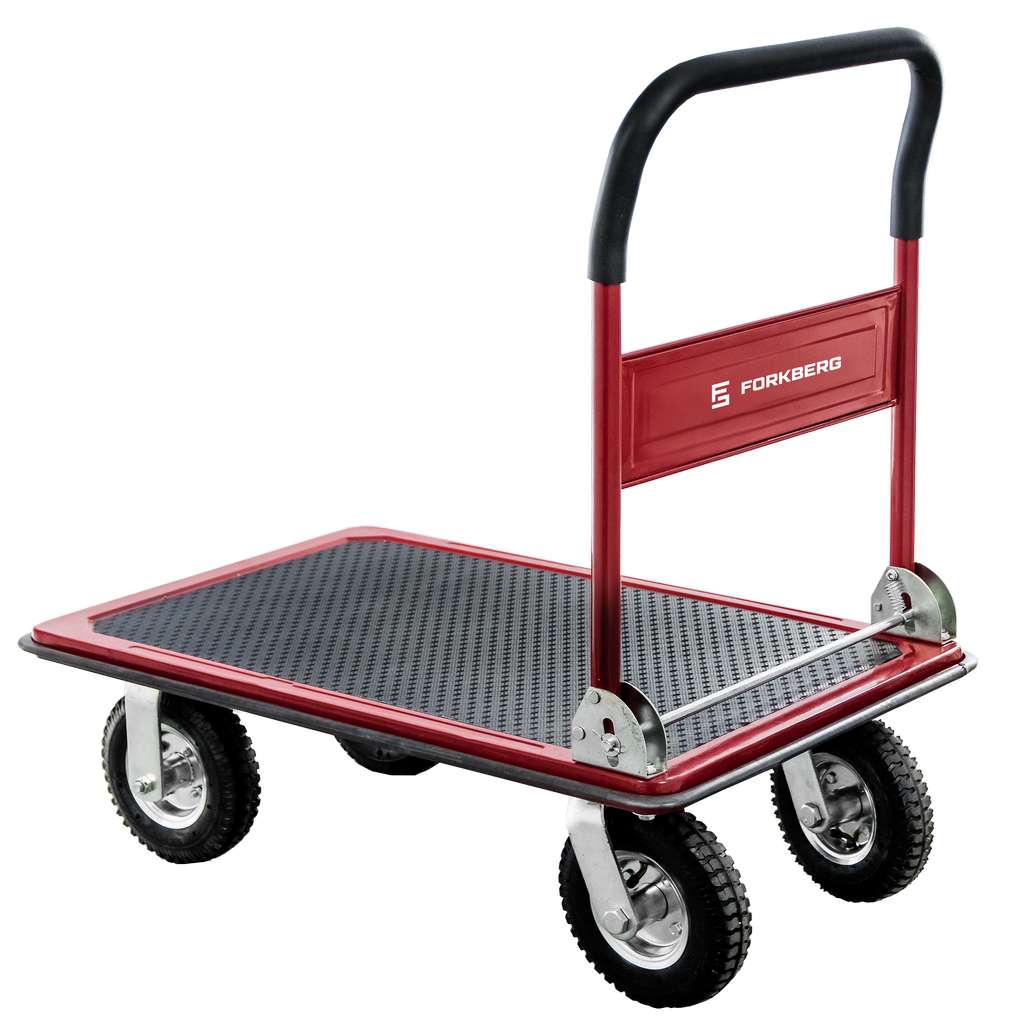 Forkberg 450 kg carrello a piattaforma ruote pneumatiche