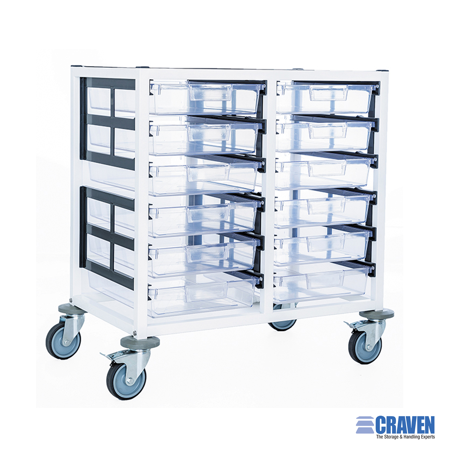 Craven Medicare Plus Double carrello medicale piano inox