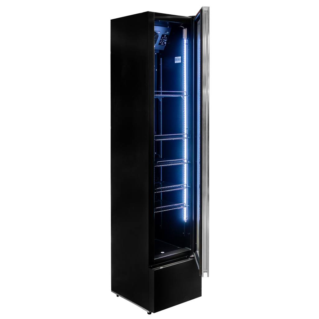 Mega-M Diego S40 vetrina frigo 1 porta 150L nera LED