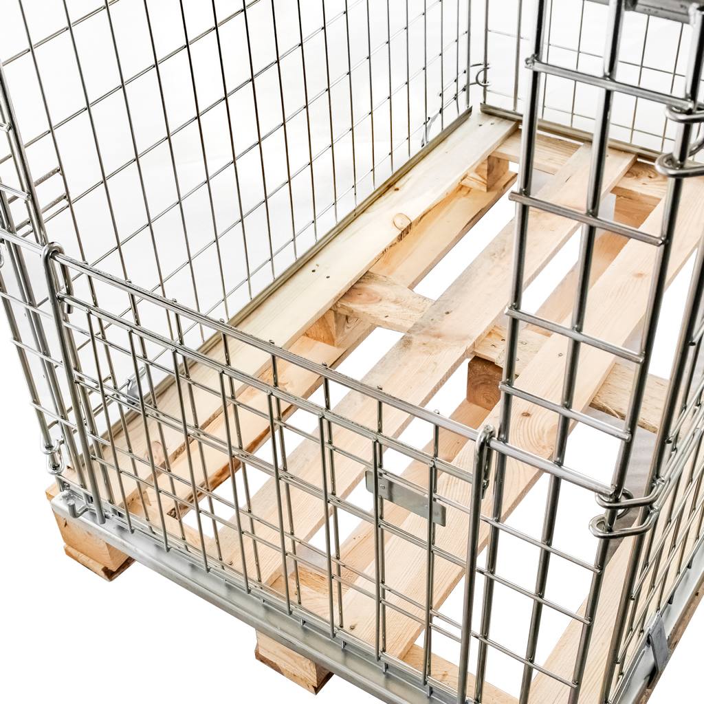 Mega-M Gitterbox sponda pallet 80x120 cm sportello