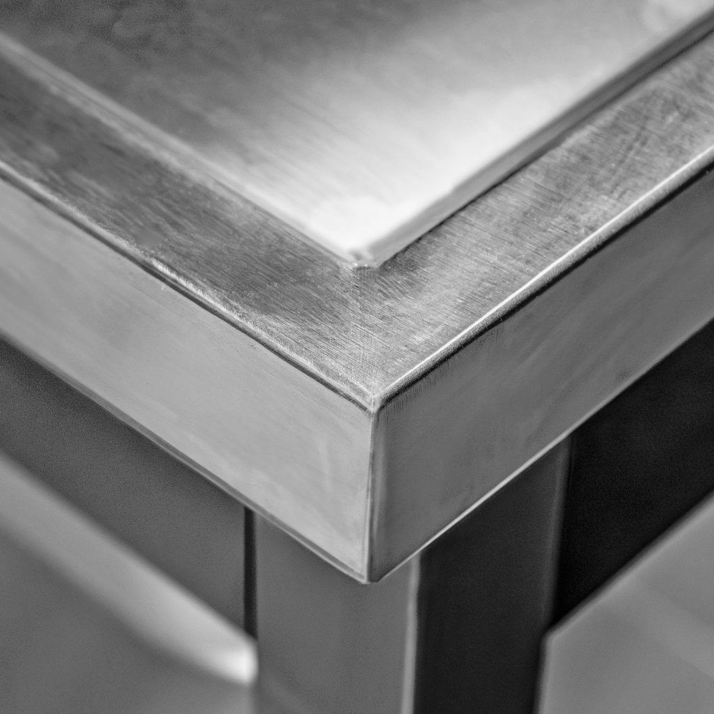 Mega-M 100x70x85 lavello gastronomico 2 vasche inox con armadio