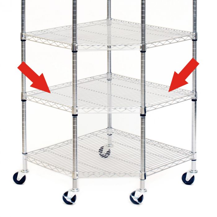Seville Classics UltraDurable ripiano angolare acciaio 71 cm 272 kg
