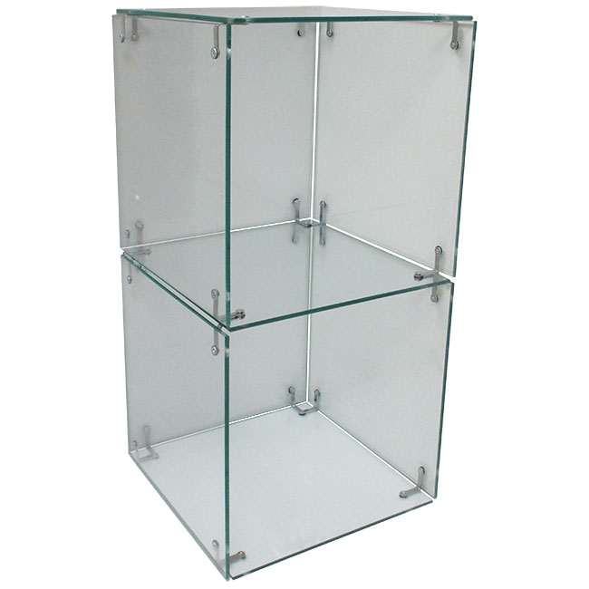 Agosistem cubo doppio espositore vetro temperato 36,5 cm