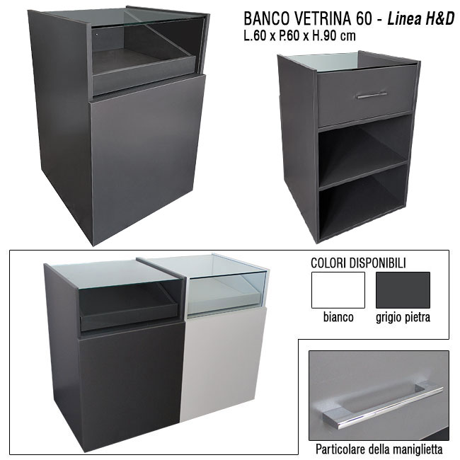 Agosistem H&D Vetrina 60 Banco 60x60x90 Vetro