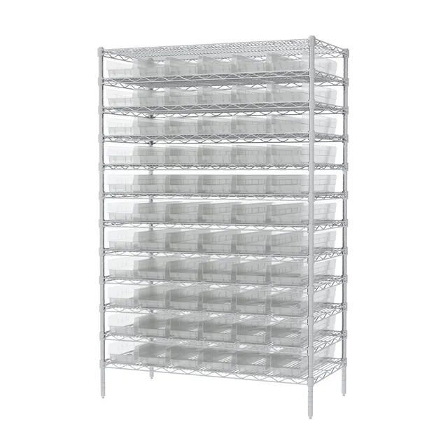 Akro-Mils AWS244830164SC scaffale 12 ripiani 66 contenitori