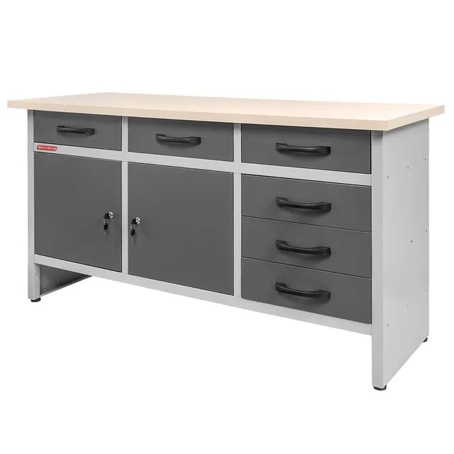 Werkberg Handyman S Banco Lavoro 160 cm Grafite 6 Cassetti