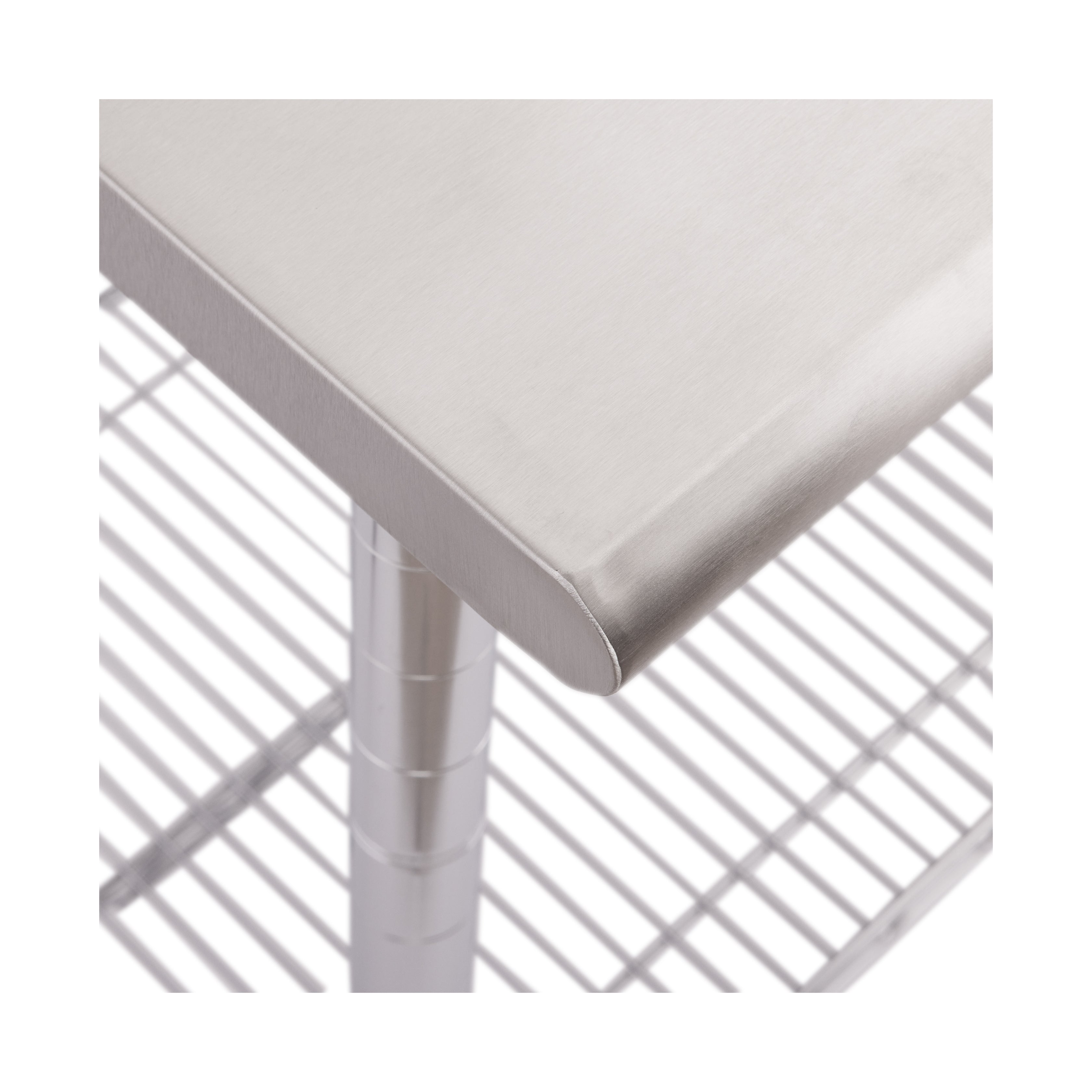 Seville Classics Tavolo lavoro top inox 125 cm portata 453 kg