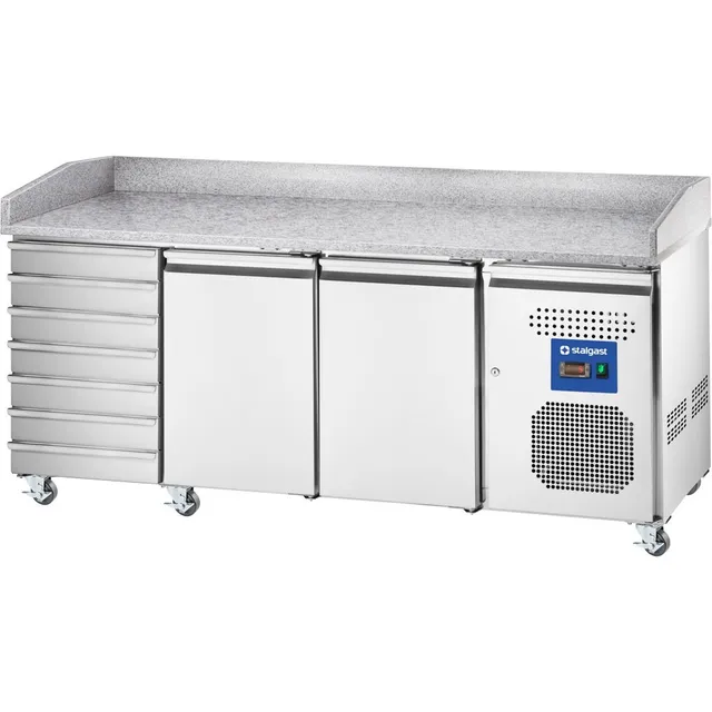 Stalgast 833271 Tavolo Pizza Refrigerato 580L 2 Porte Granito
