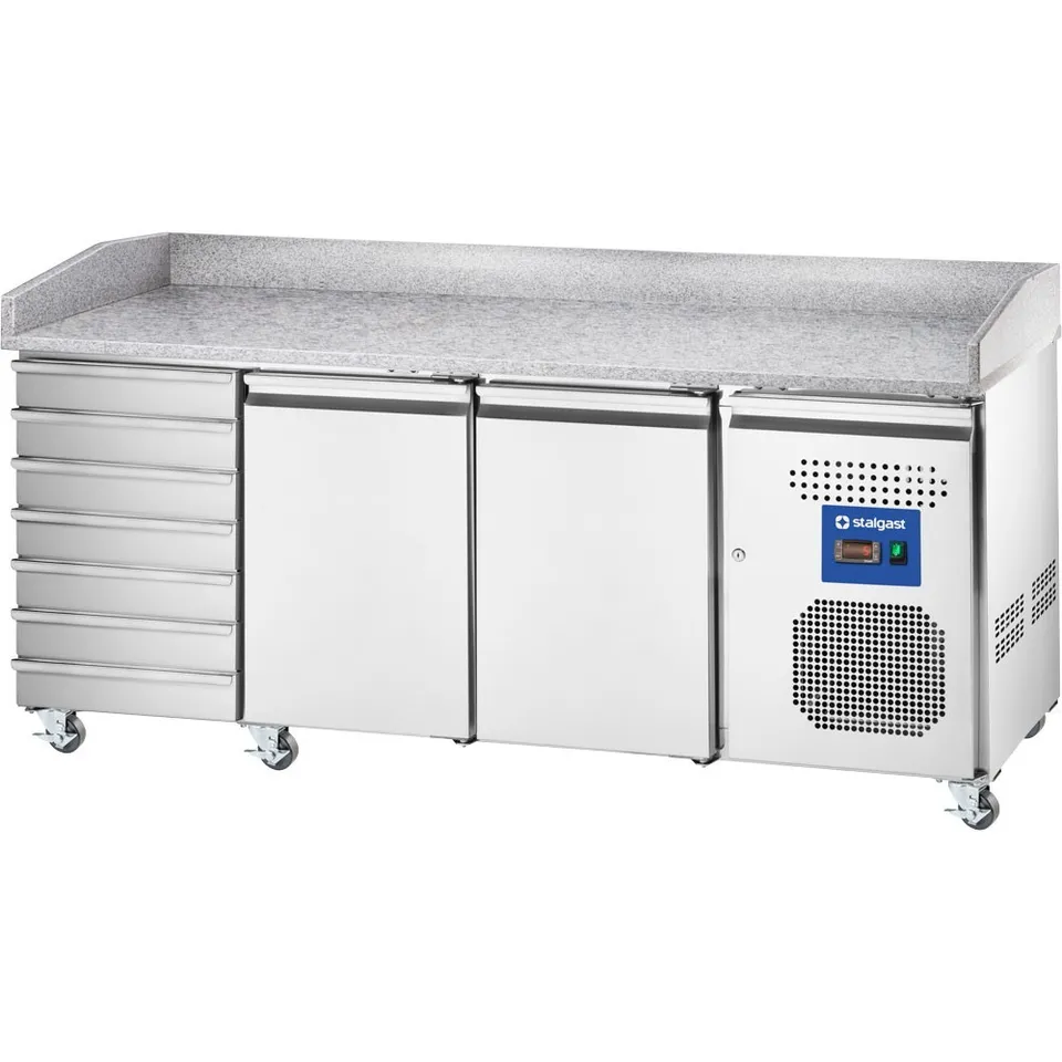 Stalgast 833271 Tavolo Pizza Refrigerato 580L 2 Porte Granito