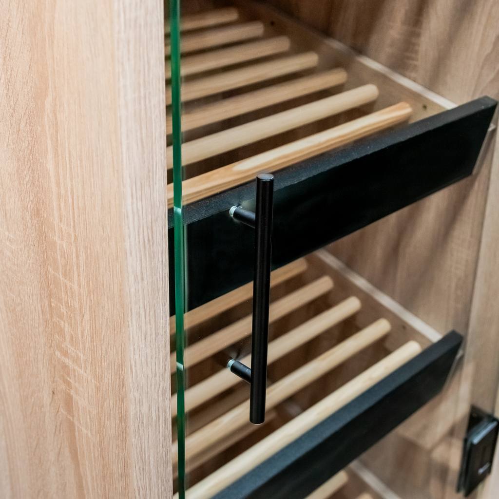 Mega-M Espositore Pane con Vetro Rovere Sonoma H205 cm