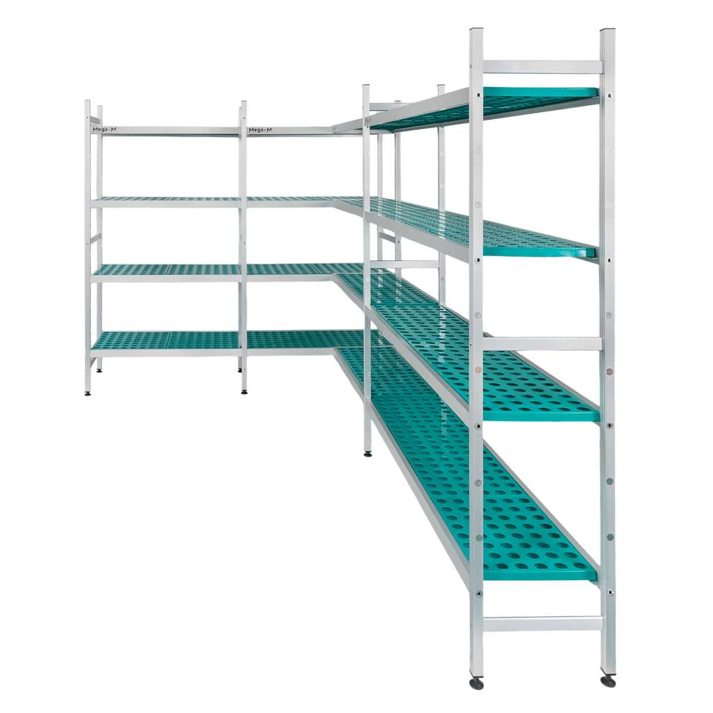 Mega-M Alufri scaffale alluminio angolare 227x191 cm