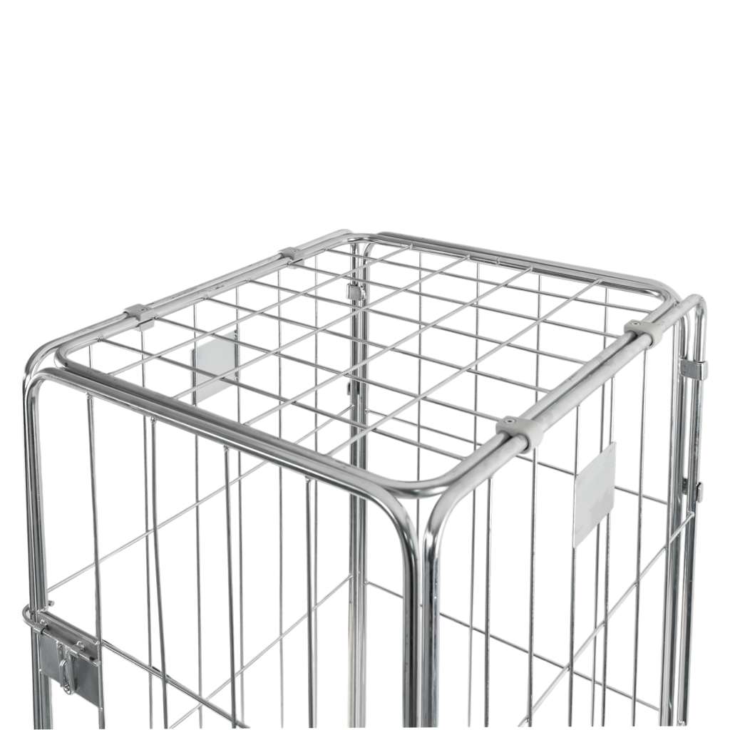 Mega-M Universal Roll Container Zincato con Tetto e Porta