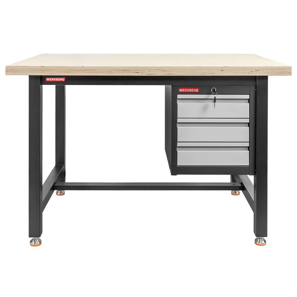 Werkberg S-120 banco da lavoro 120 cm 3 cassetti
