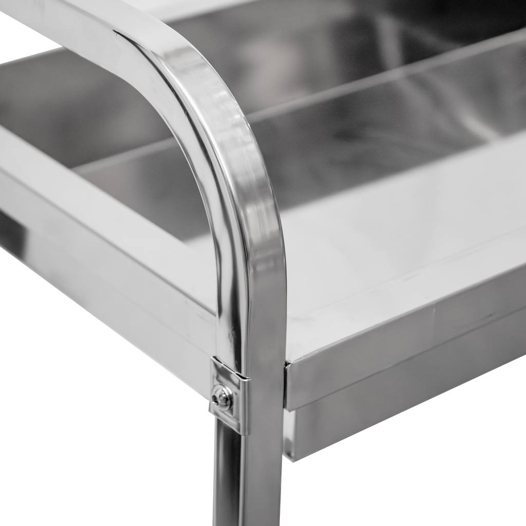 Mega-M carrello di servizio inox 2 ripiani 95x50x95 cm
