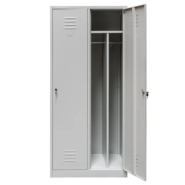 Mega-M armadio spogliatoio 2 ante grigio 80 cm con tramezzi