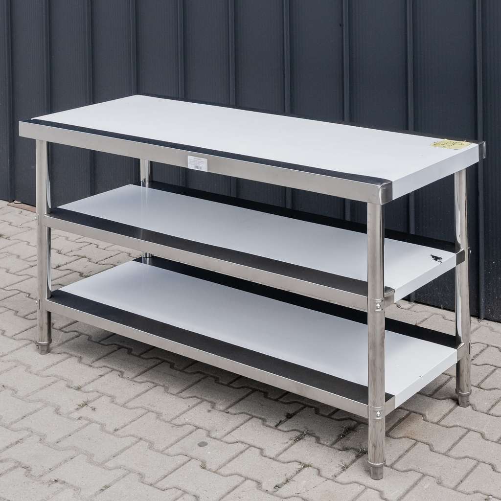 Mega-M X Standard tavolo inox 150x60 cm 2 ripiani usato