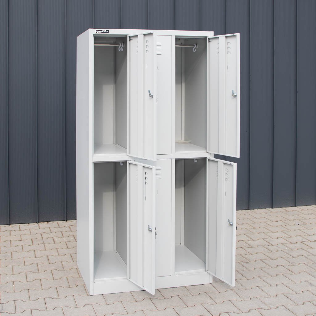 Mega-M S armadio spogliatoio 6 ante grigio 90 cm