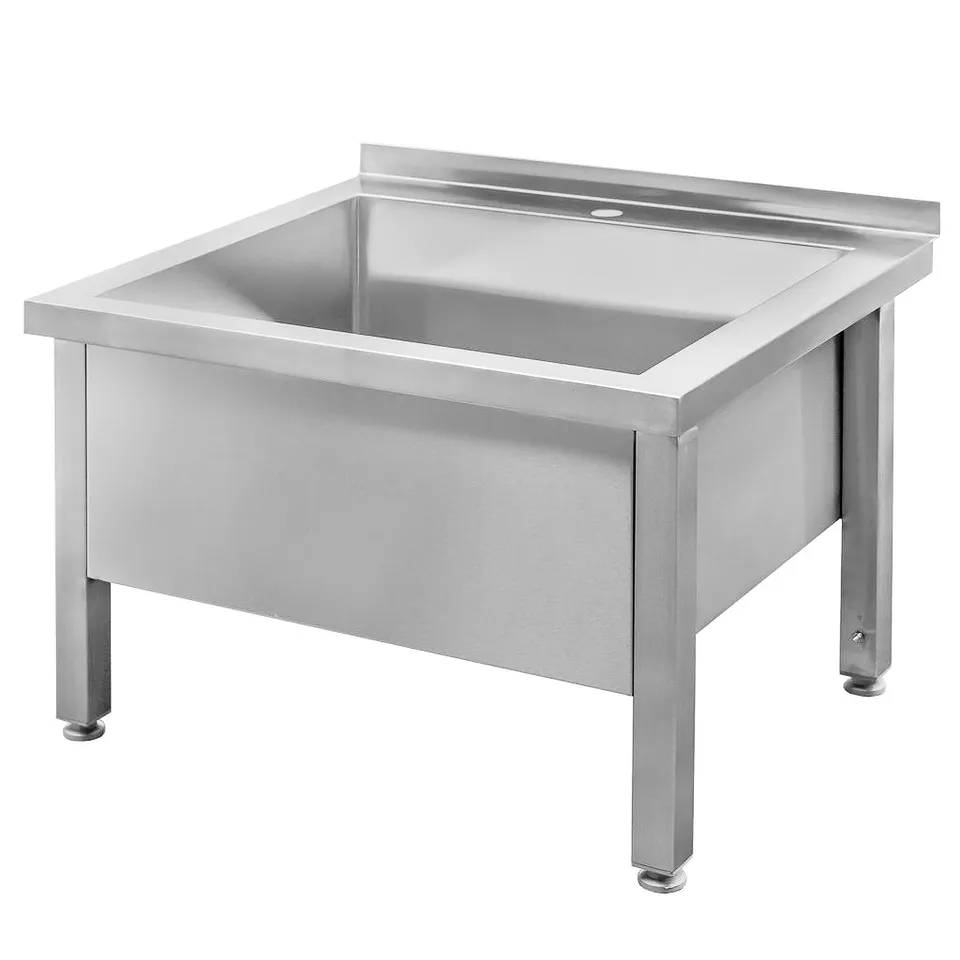 Mega-M Lavatoio basso inox 70x60x50 monocamera saldata