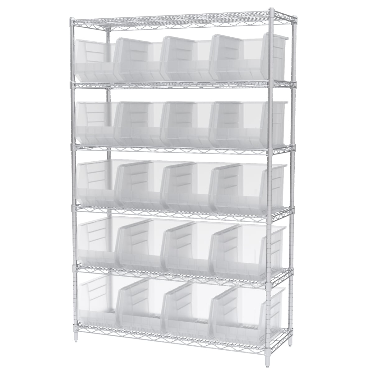 Akro-Mils AWS184830260 scaffale filo 6 ripiani 24 box