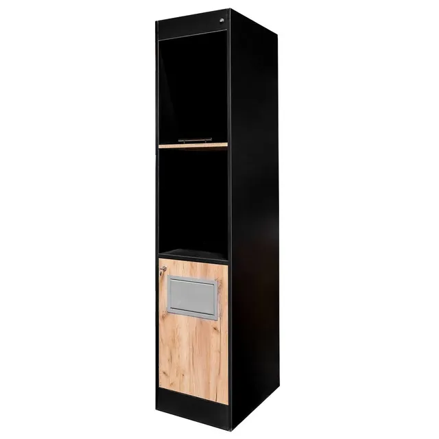 Mega-M 45x58x205 espositore pane nero rovere accessori