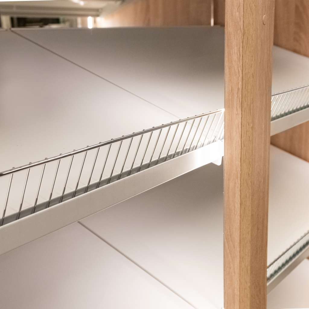 Mega-M 180x72x210 scaffale ortofrutta specchio LED grigio