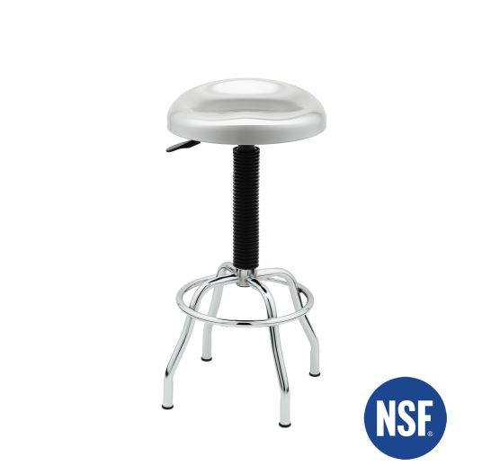 Seville Classics sgabello da lavoro inox regolabile 300 lb