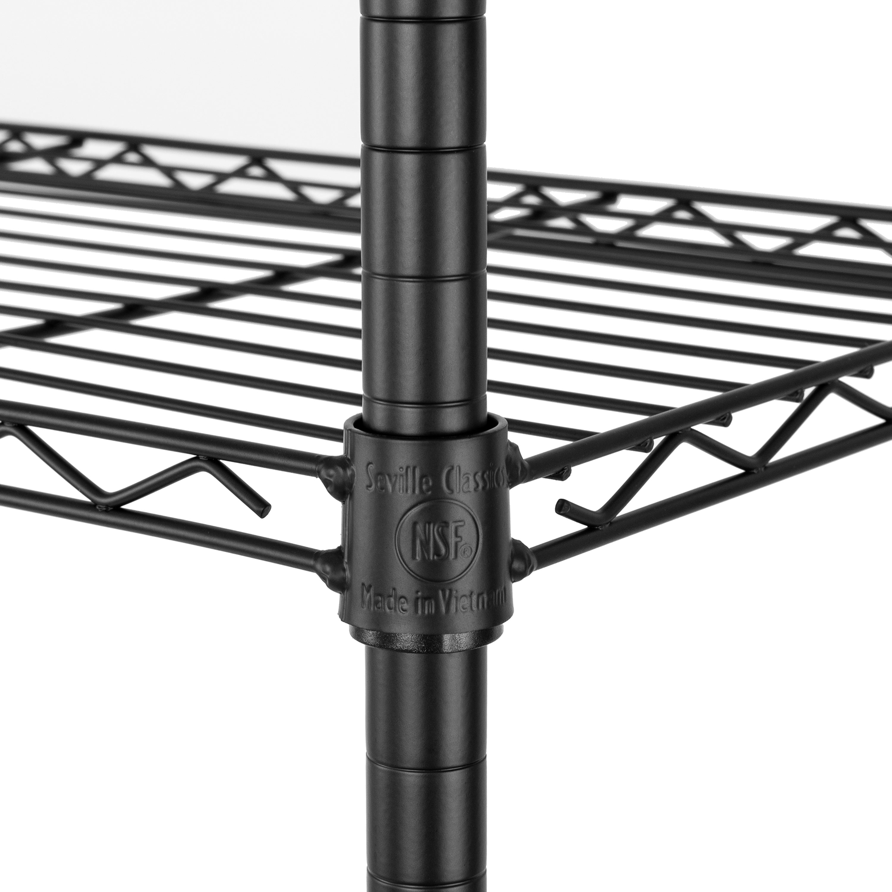 Seville Classics Scaffale Acciaio 5 Ripiani 91x36 cm Nero