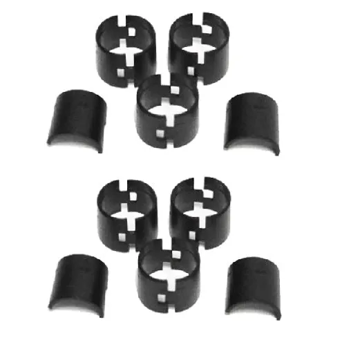 Seville Classics anelli bloccaggio scaffale 1,5" nero 8 coppie