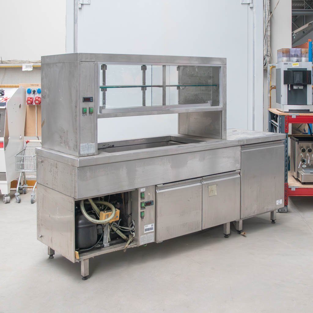 Mega-M vetrina refrigerata 215x70x155 cm vetro