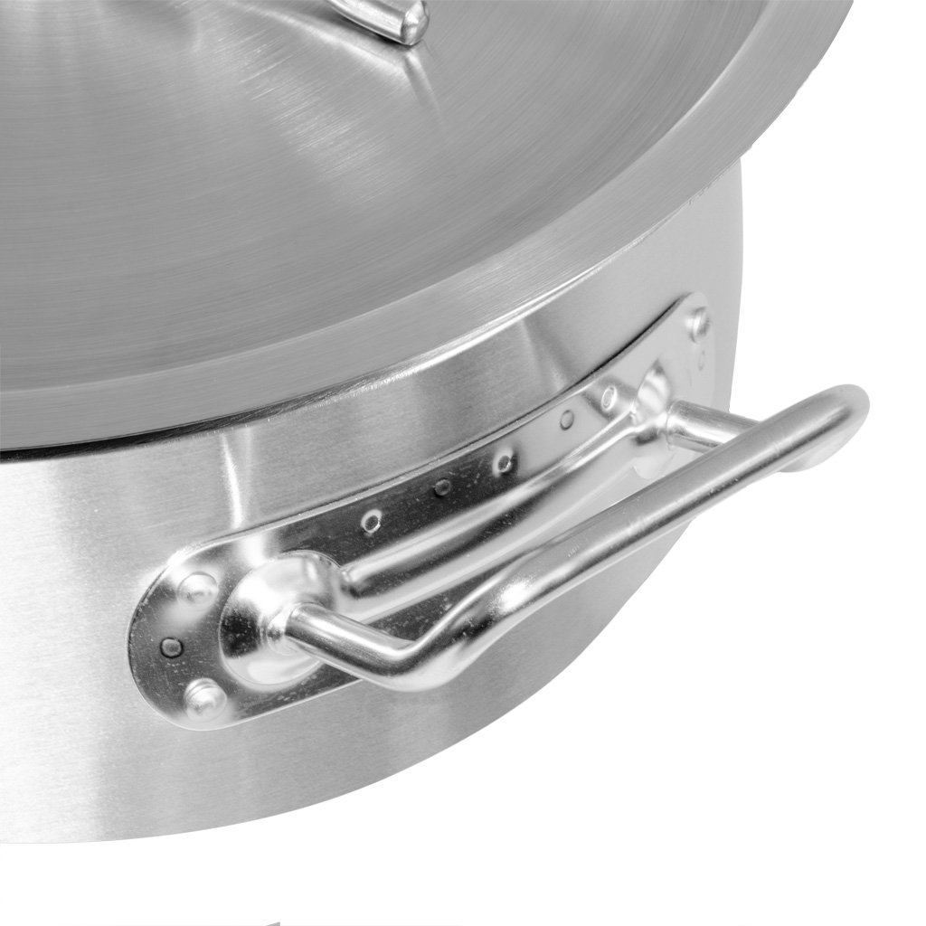 Mega-M Standard pentola bassa inox 5L 25x11 cm coperchio