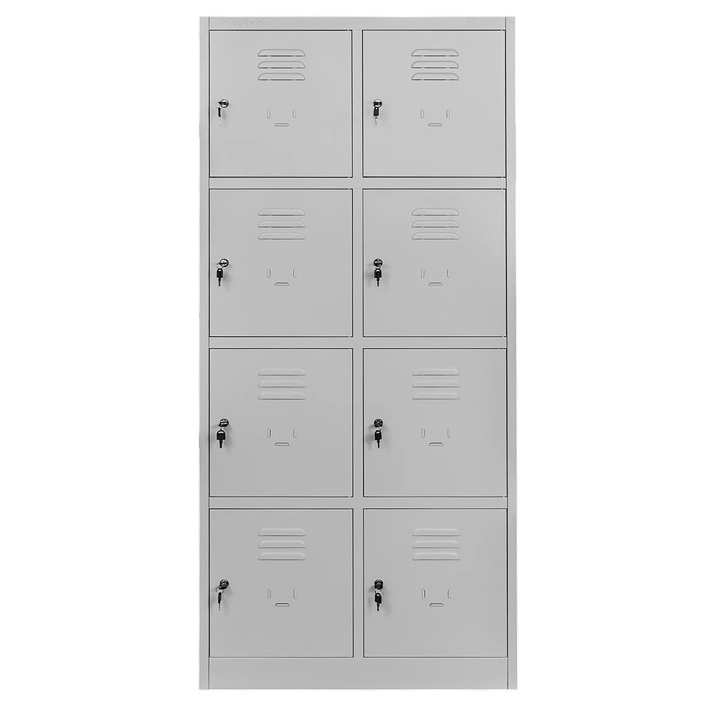 Mega-M 8 scomparti armadietto spogliatoio grigio 180 cm