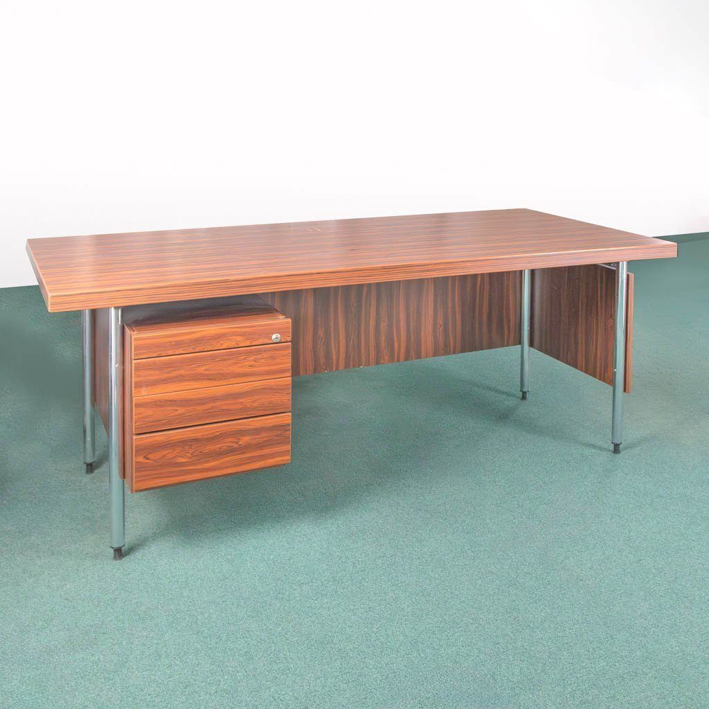 Scrivania ufficio 200x100x79 marrone scuro direzionale