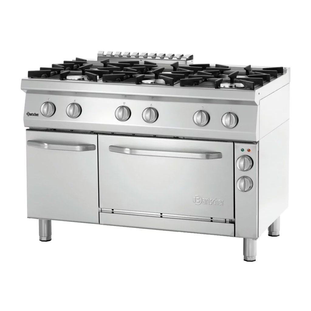 Bartscher 2851361 cucina gas 6 fuochi forno elettrico GN 1/1