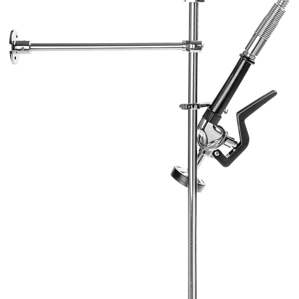 Mega-M batteria gastronomica con doccetta 116 cm ottone