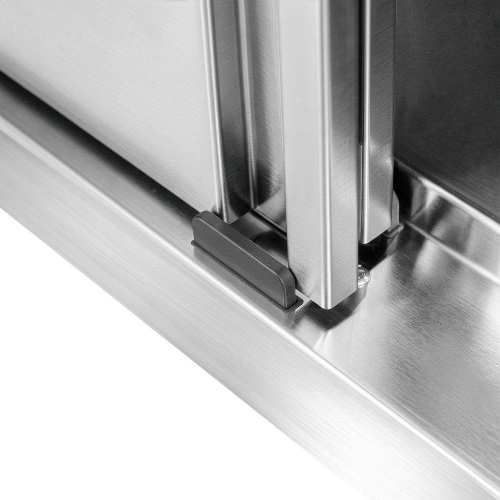 Mega-M Tavolo gastronomico inox 100x60x85 cm a muro armadio