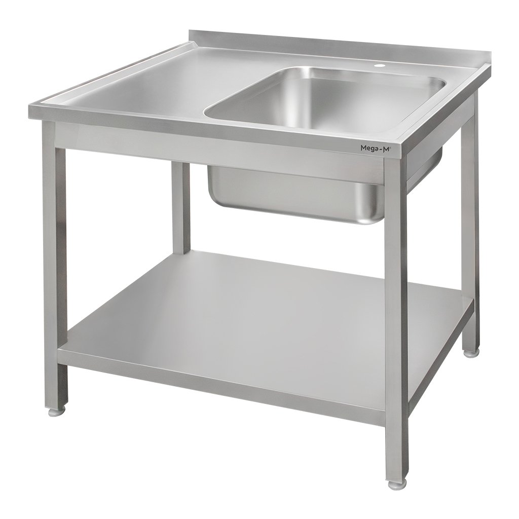 Mega-M 100x60x85 lavello gastronomico vasca destra inox