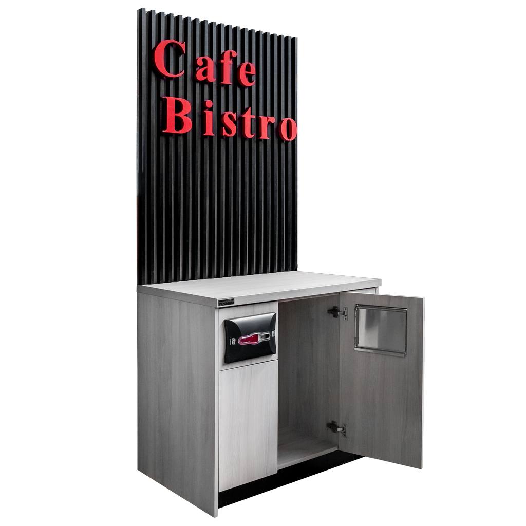 Mega-M Angolo Caffè 219x94x64 cm Mobile Olmo Liberty