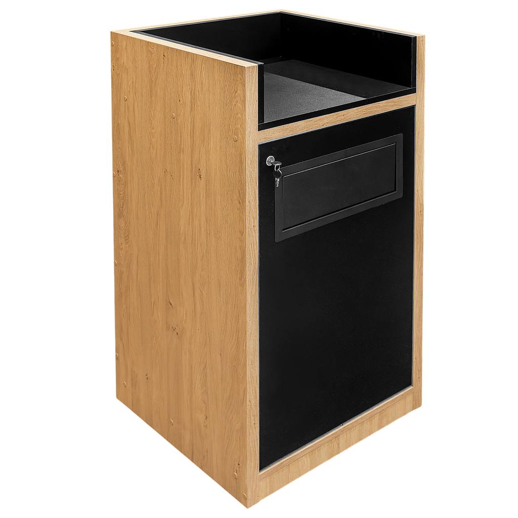 Mega-M Mobile portavassoi con pattumiera rovere pietra 62cm