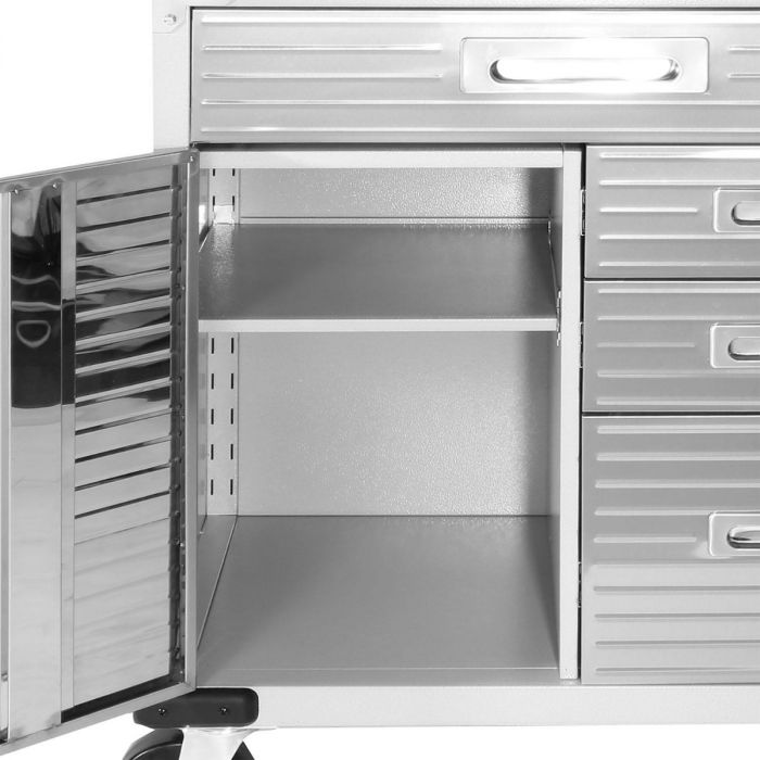 Seville Classics UltraHD mobile officina acciaio 4 cassetti 71 cm