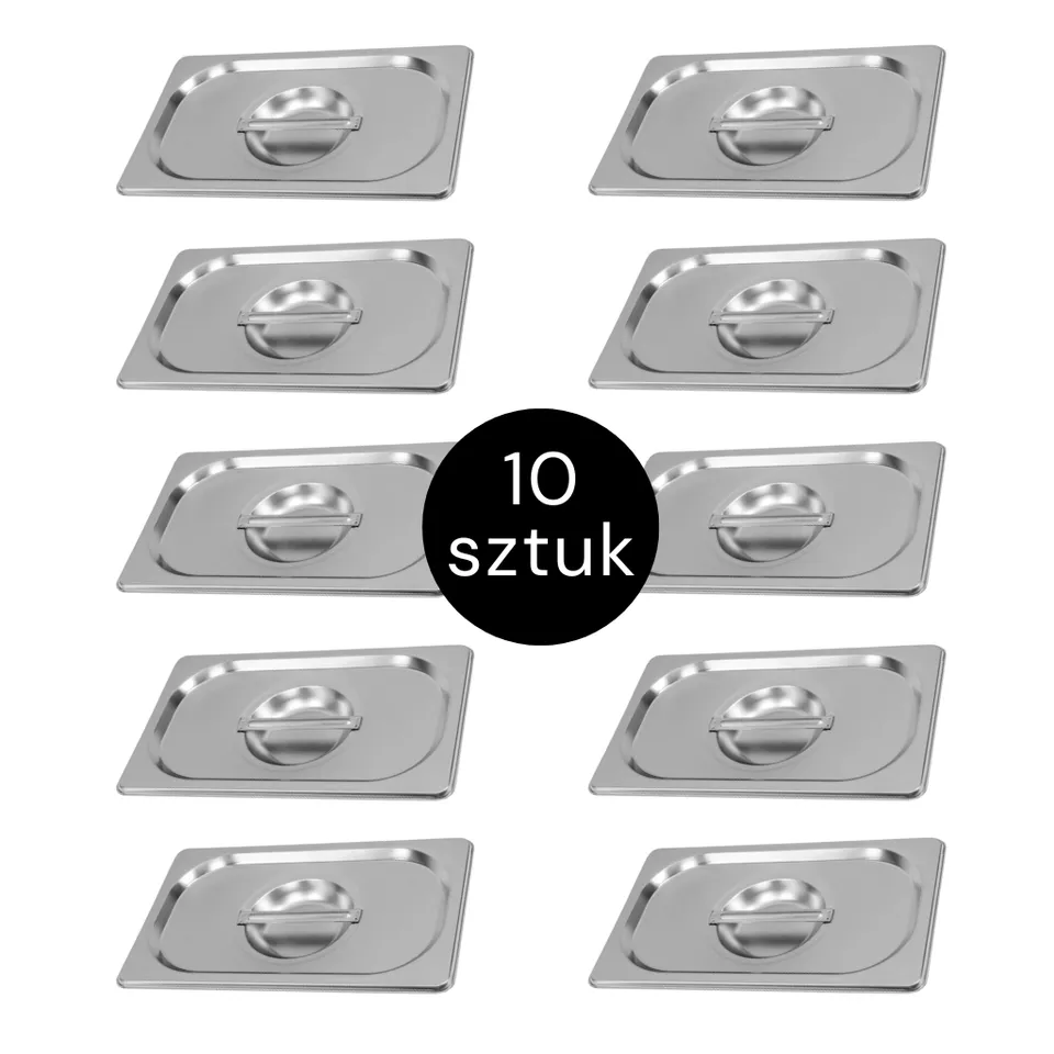 Mega-M GN 1/4 coperchio inox 26,5x16,2 cm 10 pezzi