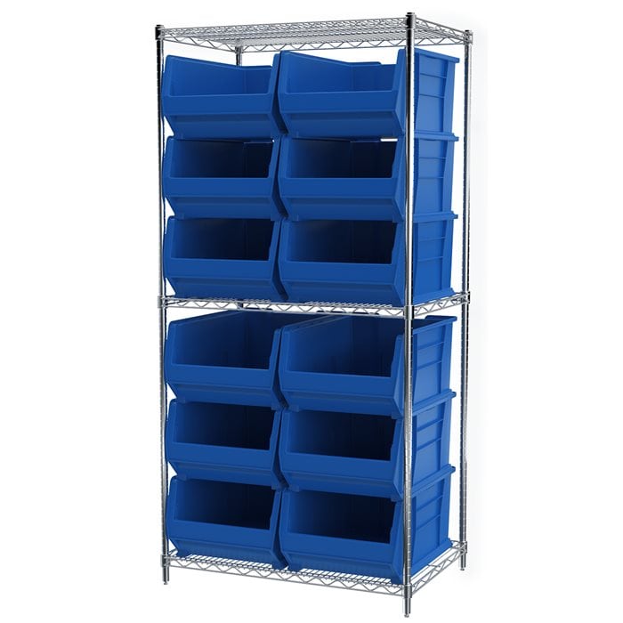 Akro-Mils AWS24360288 scaffale filo 12 contenitori