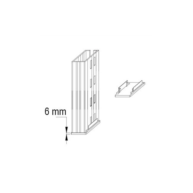 Agosistem Etermet M35 Basetta PVC Nera 50x34 mm