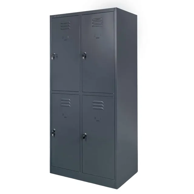 Mega-M 80x50x180 Armadietto Spogliatoio 4 Ante Grafite
