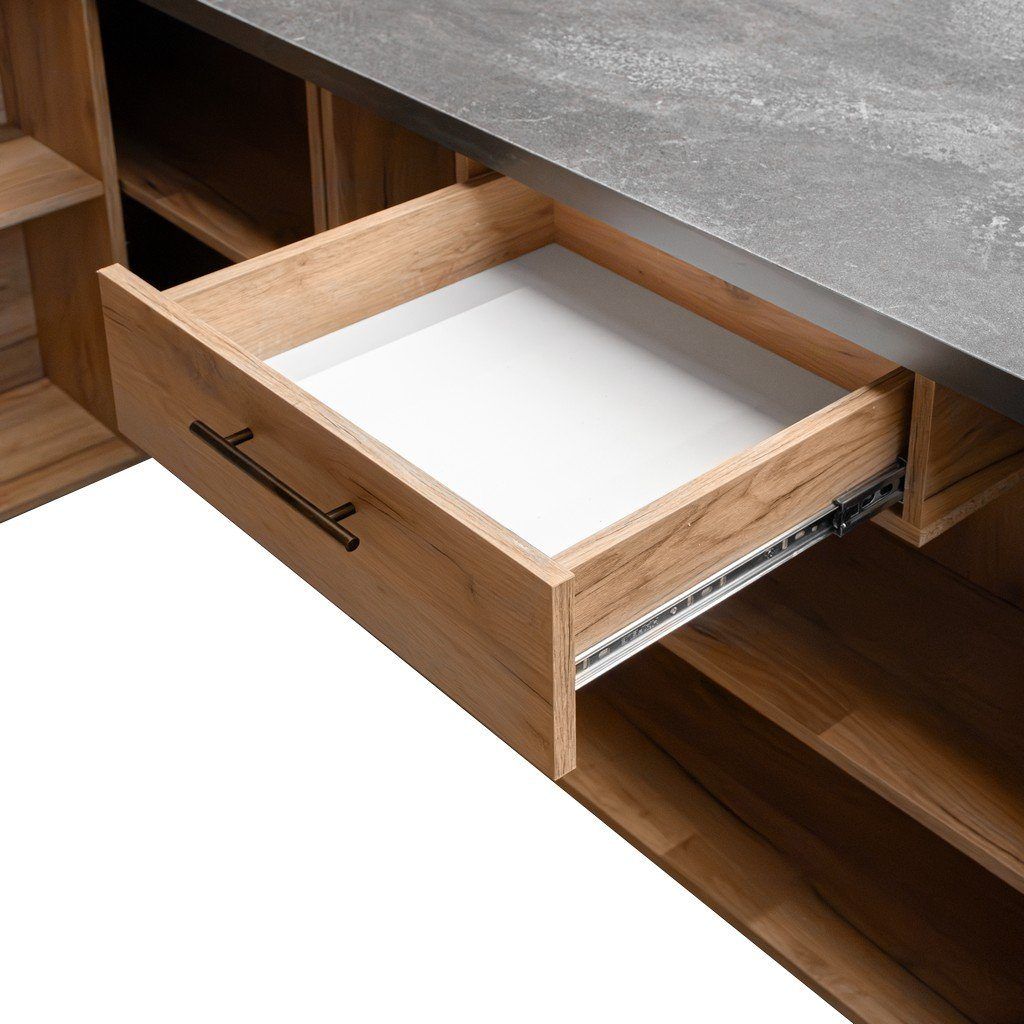 Mega-M banco vendita a L 360 cm rovere kraft 87x60