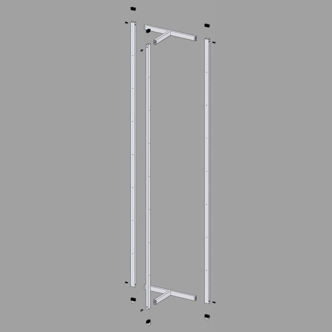 Agosistem Smooth spalletta a T centrale 58x30x240 cm