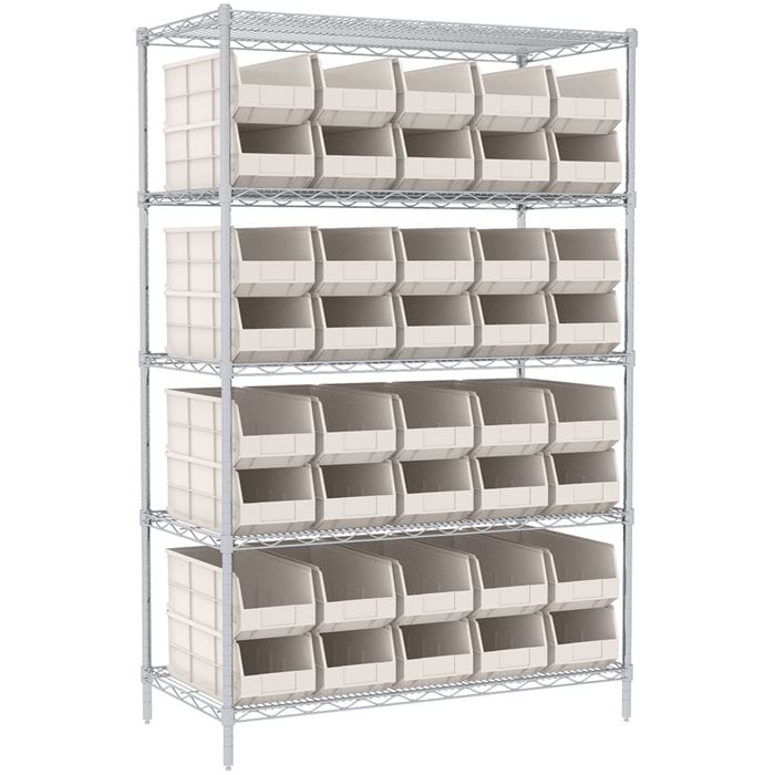 Akro-Mils AWS244830348BE scaffalatura 5 ripiani 42 bin