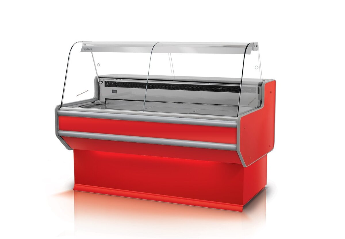 Rapa L-B2 152/90 Plug-in banco frigo vetro curvo bianco