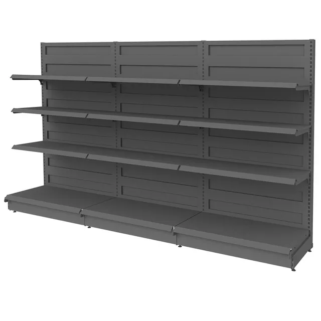 Mega-M Basic scaffale da negozio a parete H 165 L 303 cm antracite